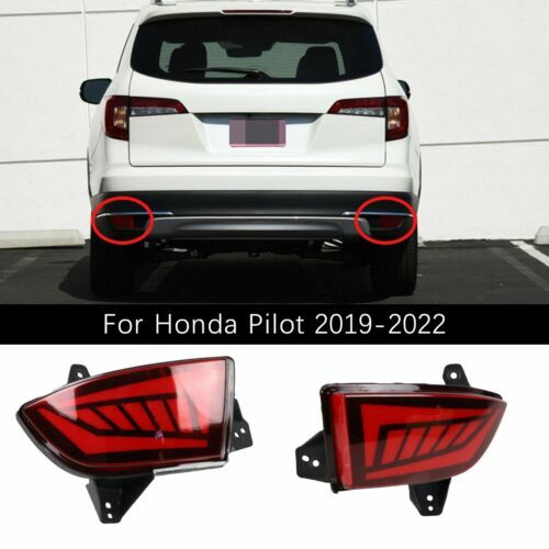 2Pc Rear Bumper Tail Light Brake Turn Signal Reflector fit 19-21 for Honda Pilot AT