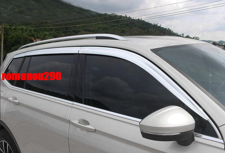 for VW for Tiguan 2018-2020 Chrome Window Visor Cover Vent Shades Sun Rain Guard New