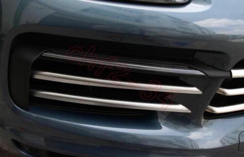 for Porsche for Cayenne Bright Silver Front Grille Grill Ring Cover Trim 2018-2022