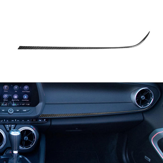 Dashboard Lower Trim Strip Cover Carbon Fiber for Chevrolet Camaro 2016-2018
