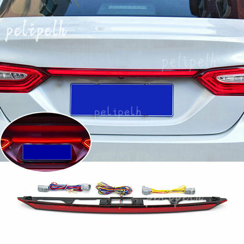 for Toyota for Camry 2018-2023 Red Rear Door Trunk LED Tail Light Cover Replace Trim