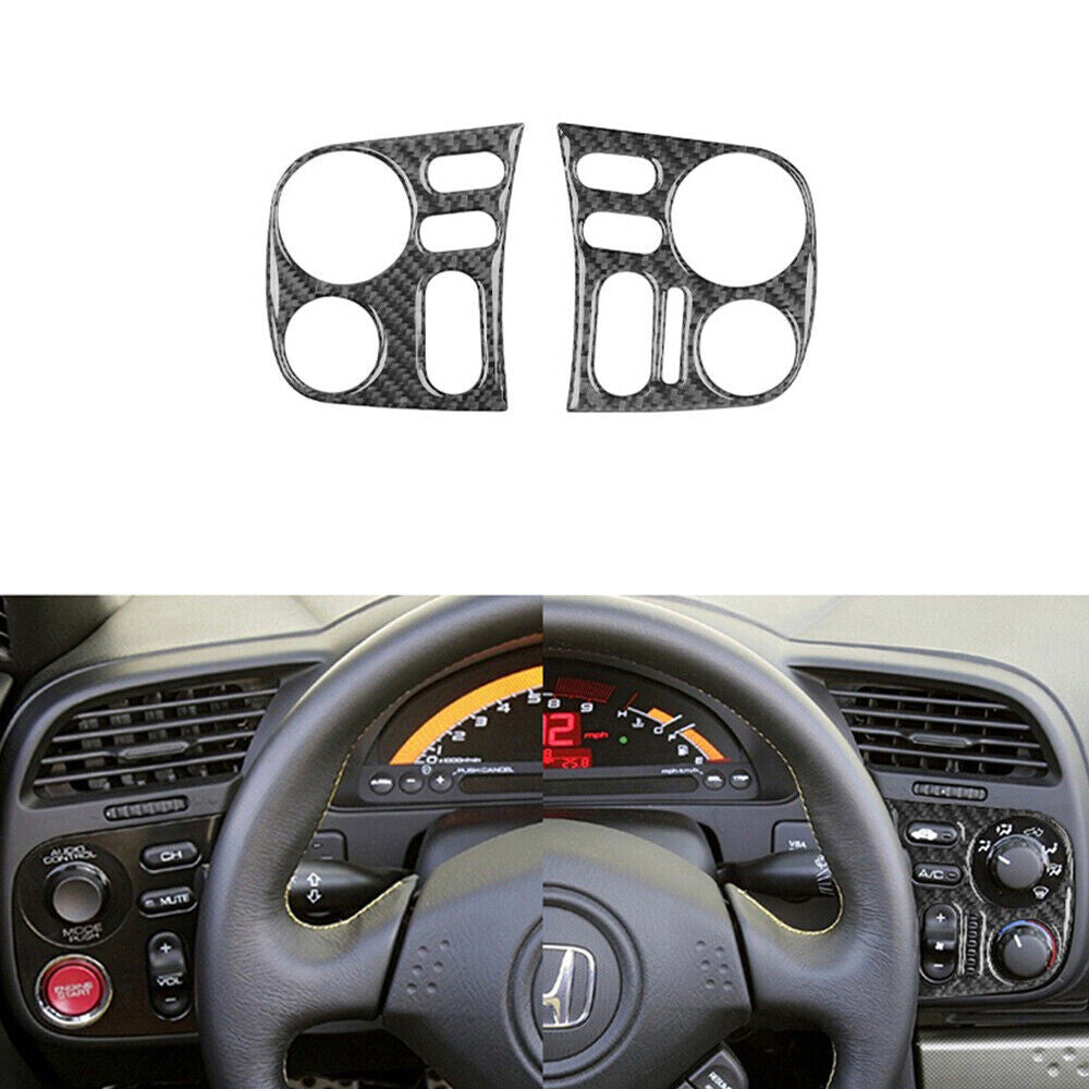 Carbon fiber steering wheel cover trim for Honda S2000 2004-2009