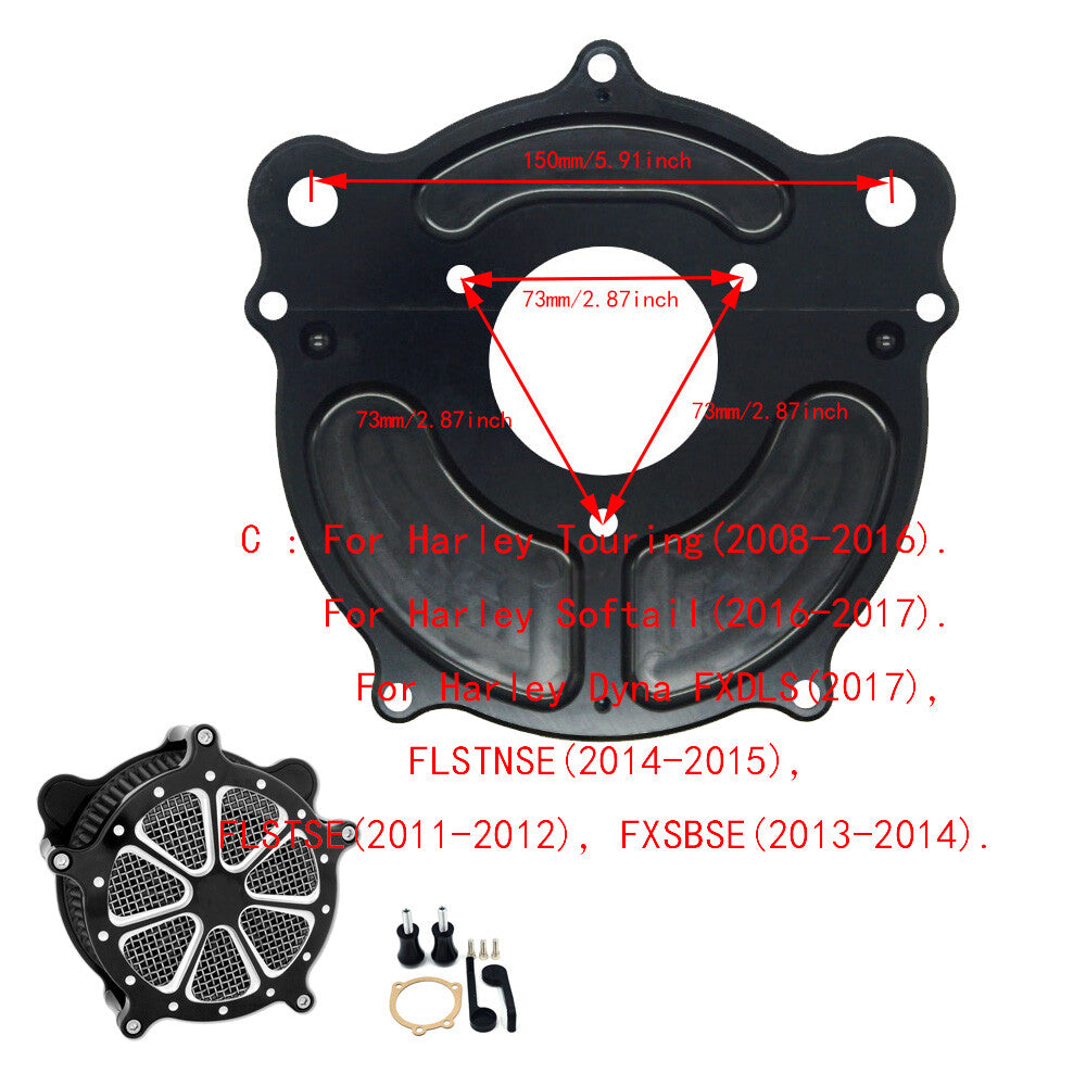 for Harley-Davidson Road King Street Glide Motorcycle Air Cleaner Intake Filter