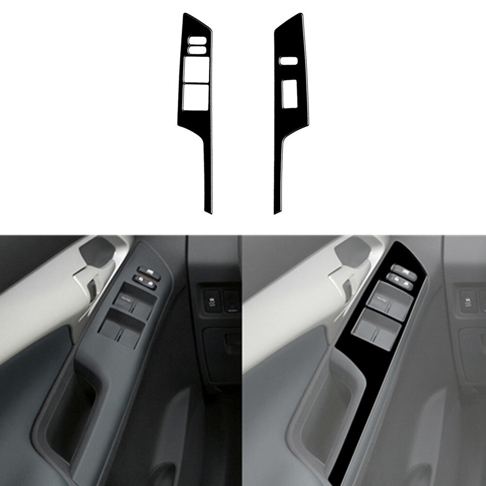 2X Gloss Black Front Door Lift Control Cover Trim for Toyota Matrix 2009-2014