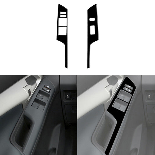 2X Gloss Black Front Door Lift Control Cover Trim for Toyota Matrix 2009-2014