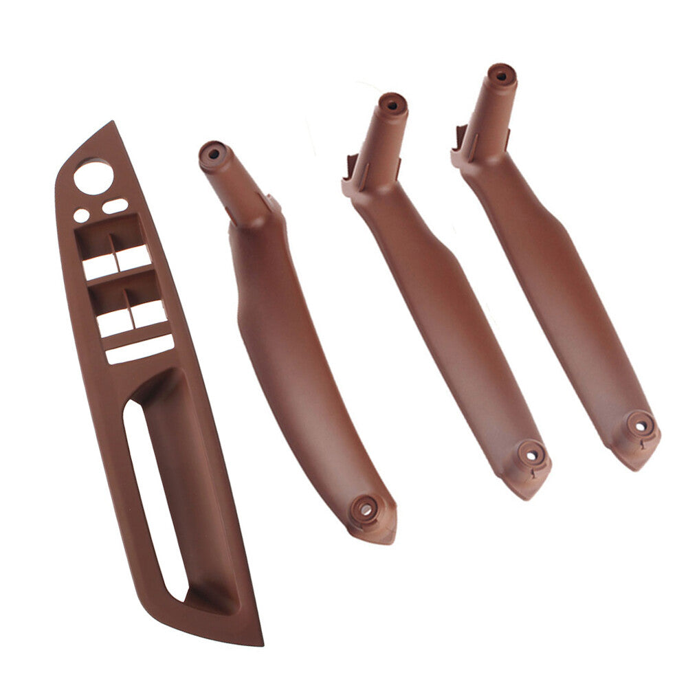 4PCS Interior Door Pull Handle Trim Cover for BMW X5 E70 X6 E71 E72 Red Wine RHD