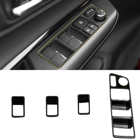 Window Lift Panel Switch Black Covers ABS For 2020-2023 for Toyota Harrier Venza LHD