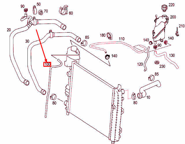 new for MERCEDES-BENZ A W168 cooler, expansion overflow hose A0229972682, .