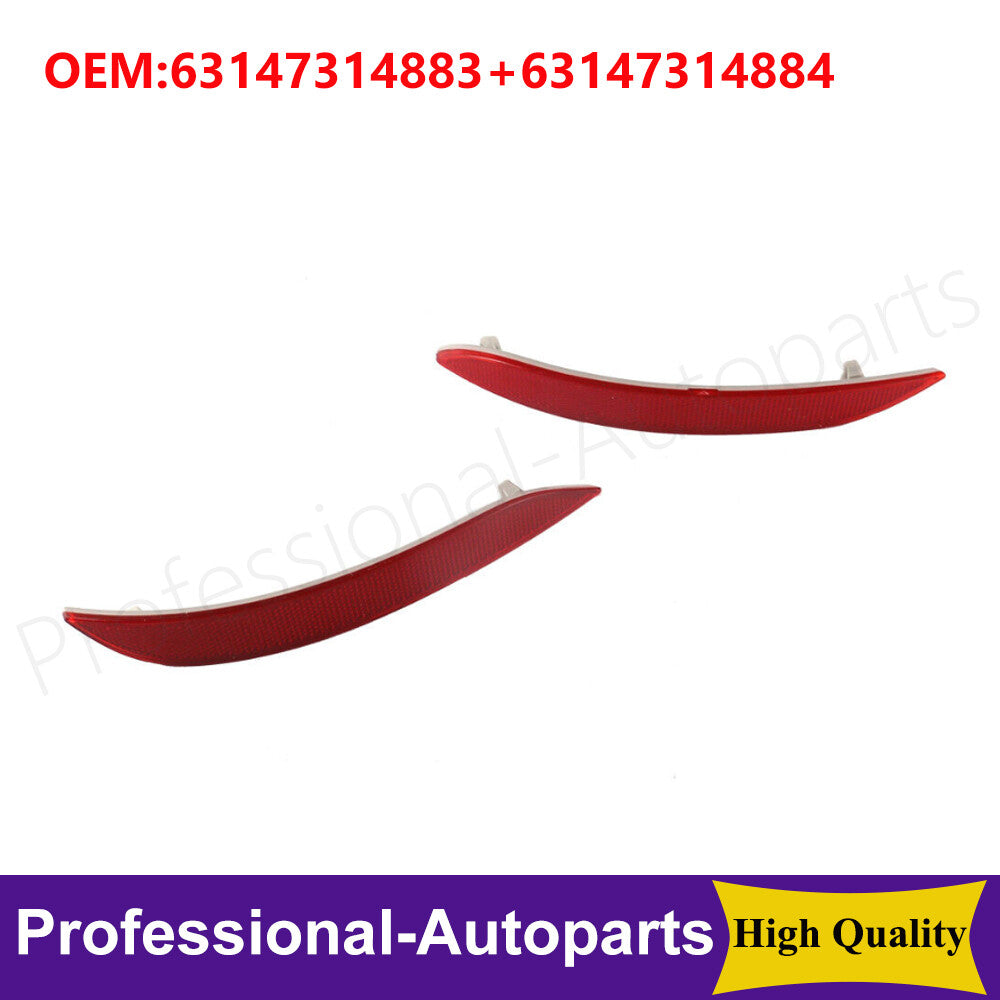 1Pair Rear Bumper Reflector Light Lamp Red for BMW E84 X1 2013 2014 2015