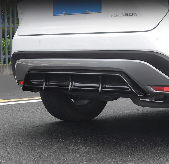 for Lexus RX 350H 2023 2024 Rear Bumper Cover Diffuser Spoiler Wing Gloss Black
