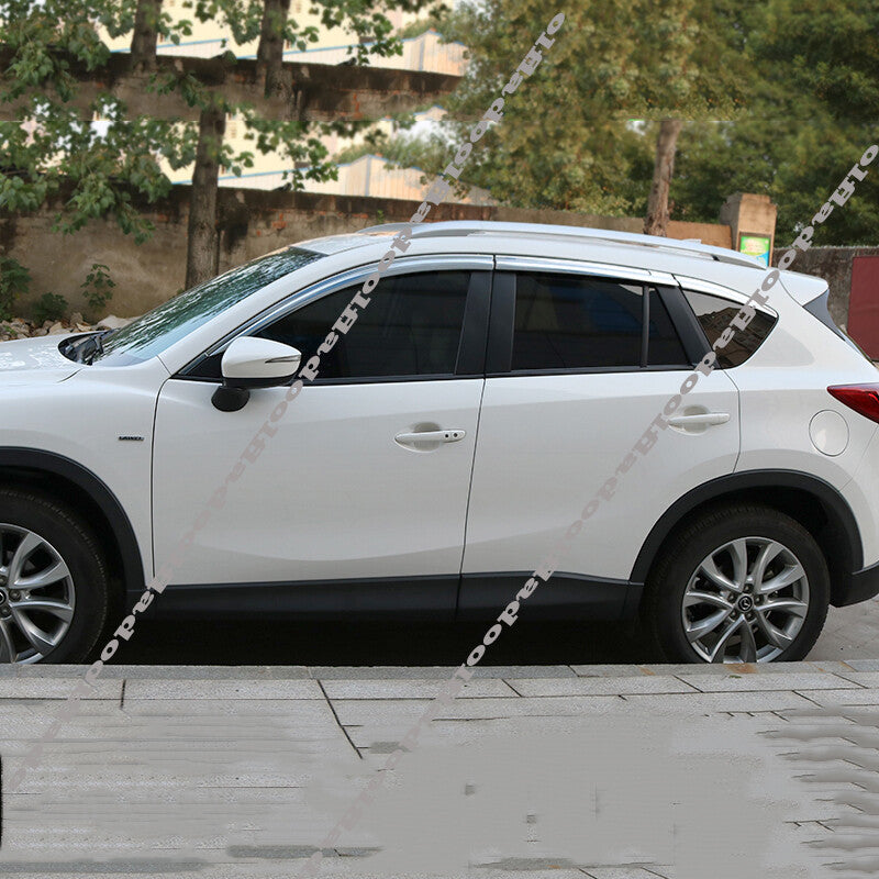 for Mazda CX-5 2012-16 Chrome Deflector Window Visors Guard Vent Weather Shield