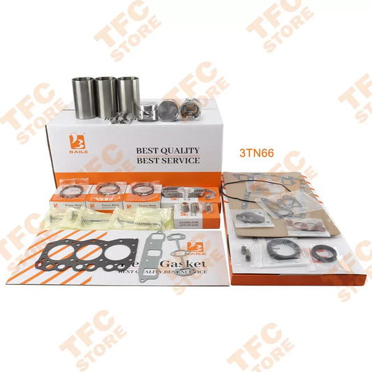 Overhaul Rebuild Kit For Yanmar 3TN66 Piston Ring Cylinder Liner Full Gasket Kit