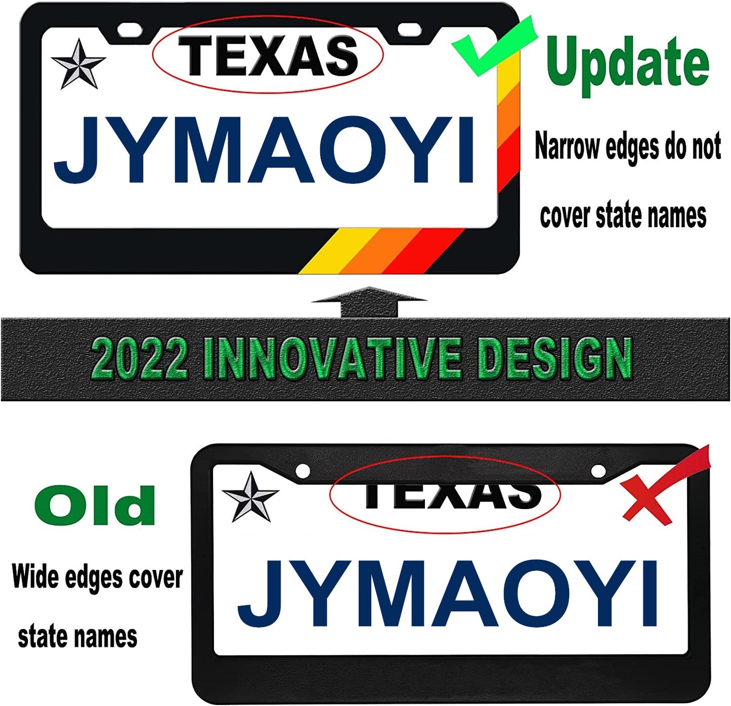 Metal Tri Color Car SUV License Plate Frame Cover for Toyota TRD Accessories