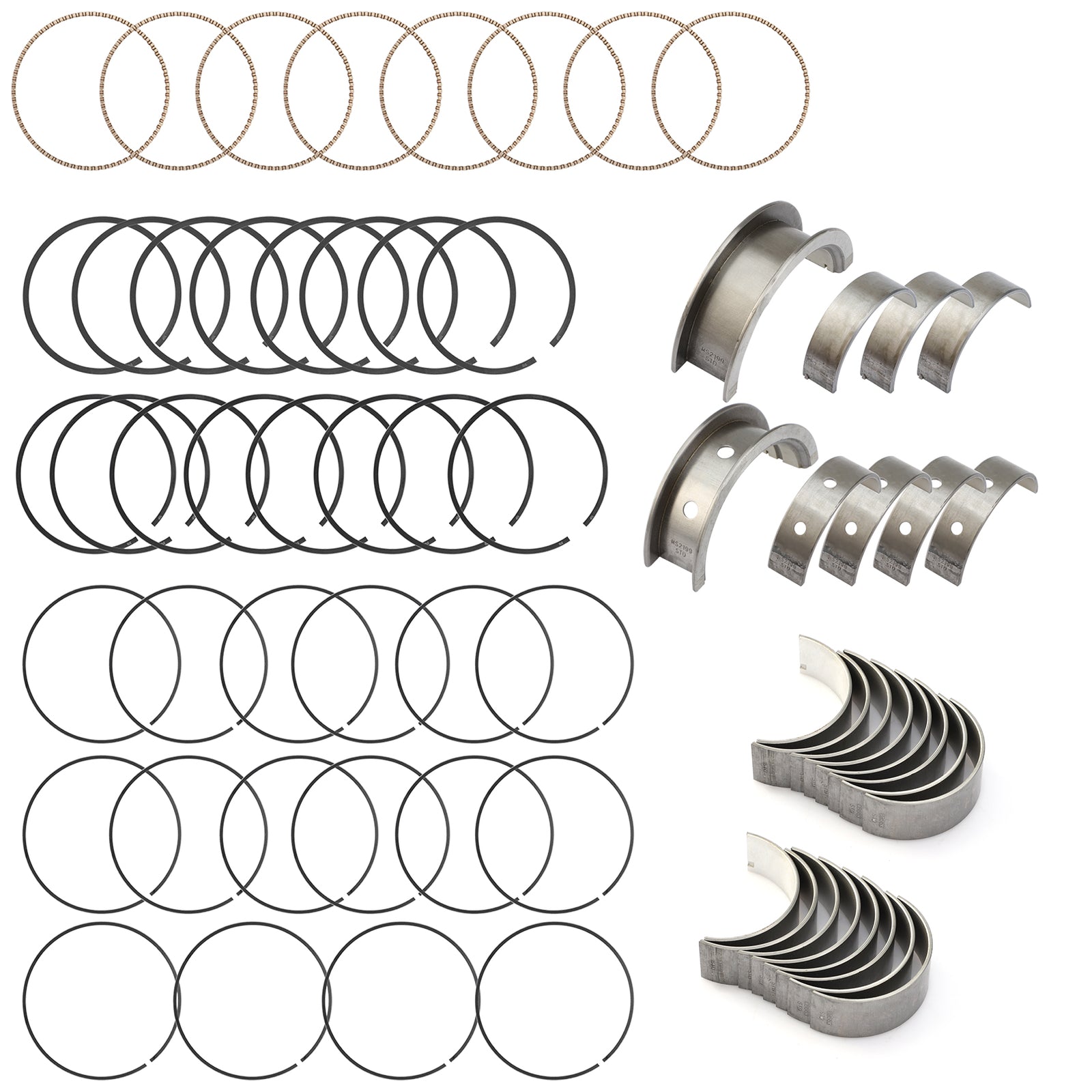 LS  LS9 Gaskets Kit + Main Rod Bearings + Piston Rings for GM for Chevy LS1 LS6 LQ4