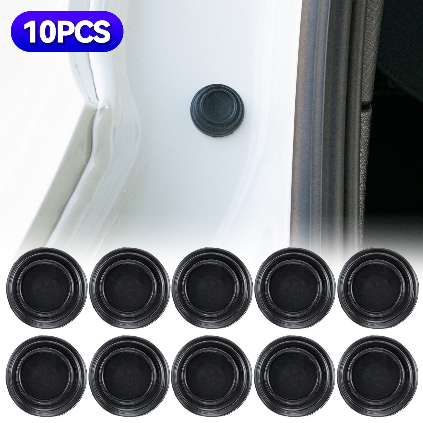 10pcs Car Door Anti-shock Silicone Pad Anti-collision Sticker Buffer Anti-noise