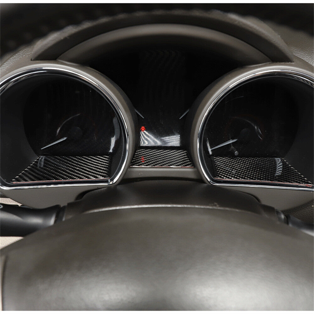 Carbon Fiber Instrument Dashboard Mat Panel Trim for T@yota Highlander 2009-2013