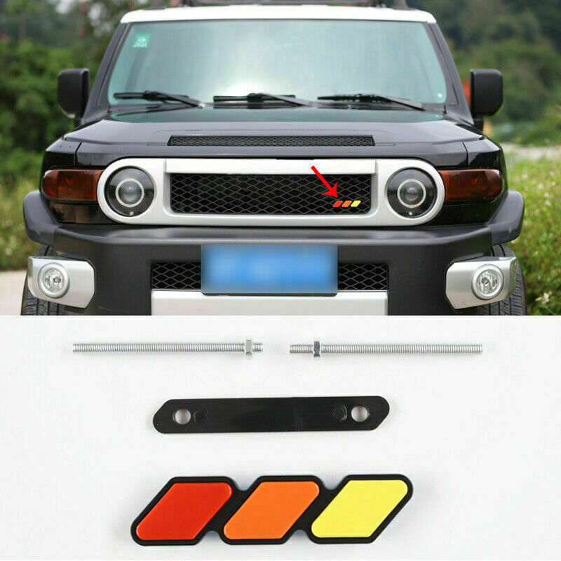 for Toyota FJ Cruiser 2007-2014 Three-Colour Front Centre Grille Badge Trim Kit