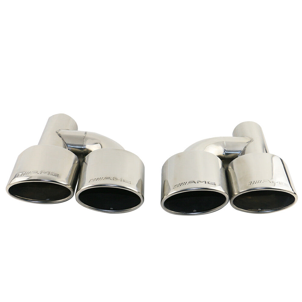 Engraved AMG Oval Dual Exhaust Tips for Mercedes-Benz Universal C-Class 2pcs