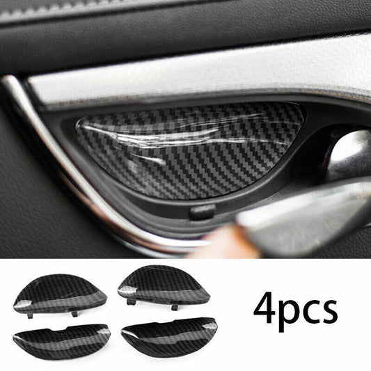 4P Inner Door Bowl Cover Trim Repair ABS Carbon Fiber for Cadillac CT5 2020-2024