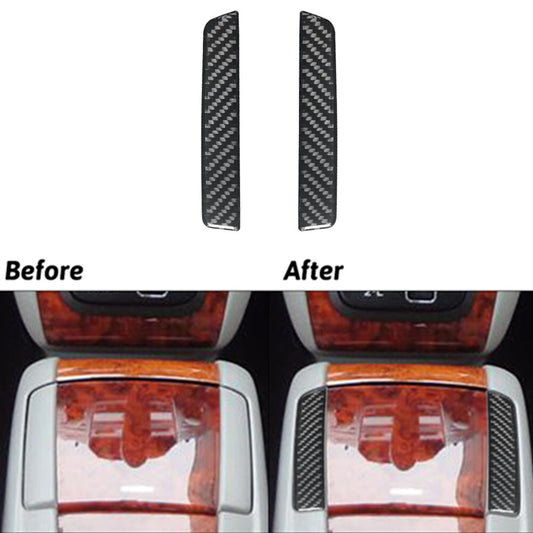 2Pcs Carbon Fiber Floor Console Rear Cover Trim for LEXUS RX330 RX350 2004-2009