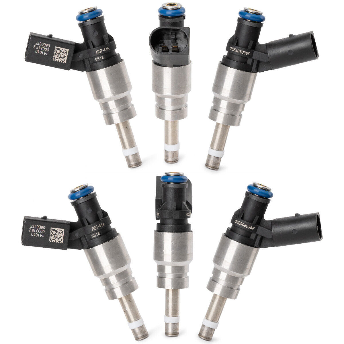 6x 06E906036AG Fuel Injectors for Audi 2005-2012 for A4 for A5 for A6 Quattro Q5 S4 S6 S8 V8
