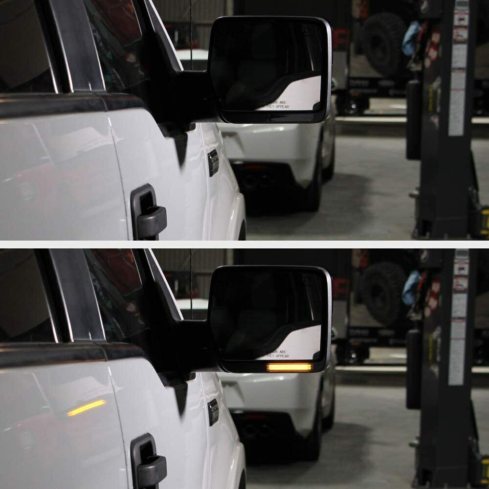 2PCS for Ford F-150 09-14 Sequential LED Side Mirror Light Blinker Signal Lamp