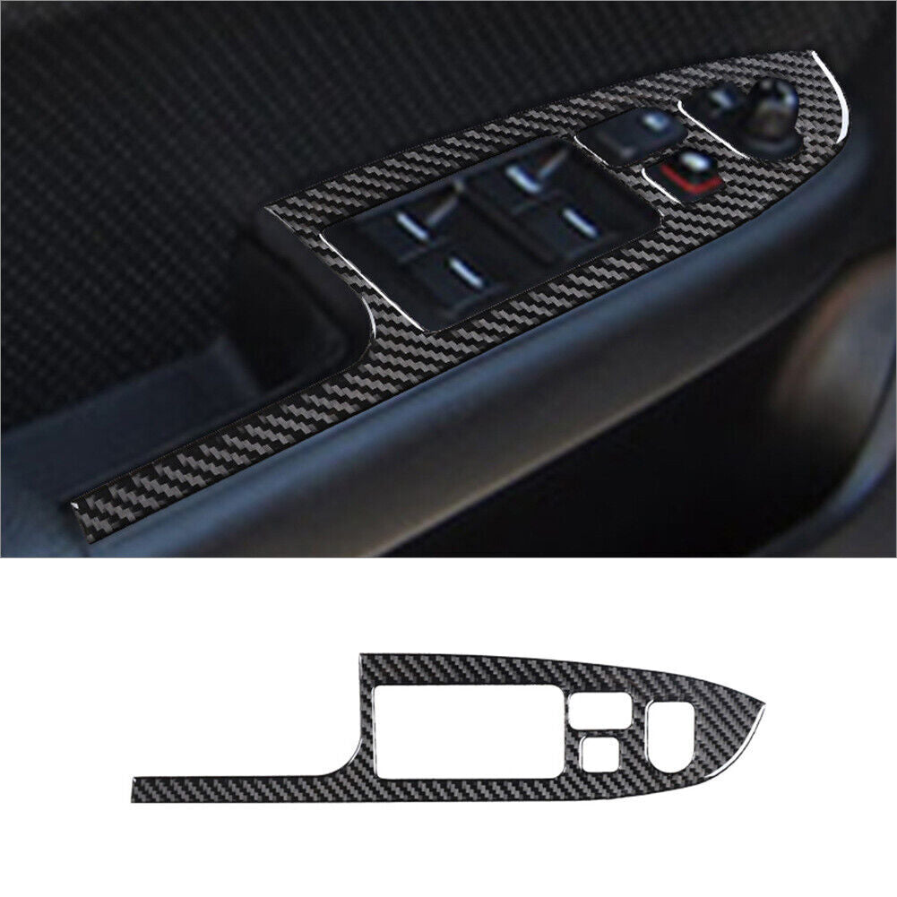 4PCS Carbon Fiber Indoor Window Lift Switch Cover for Acura TSX 2004-08