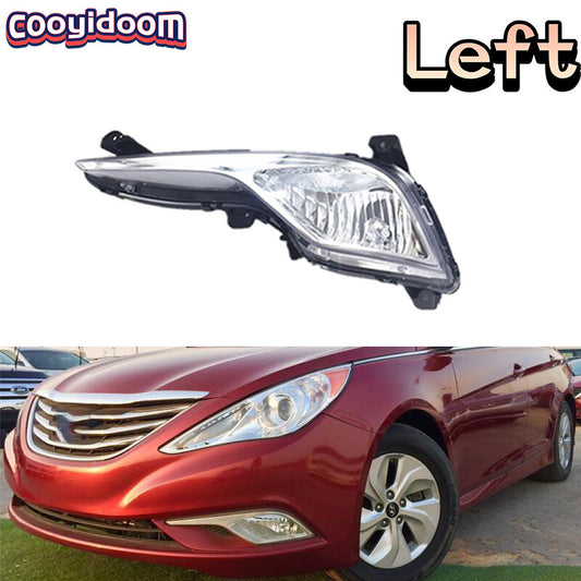 Left Front Bumper 4-Line LED Fog Lights for Hyundai Sonata MK8 2013-2015