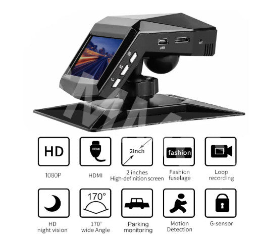 Full HD Dash Cam Driving Recorder Car DVR Camera Parking Monitor Night Vision