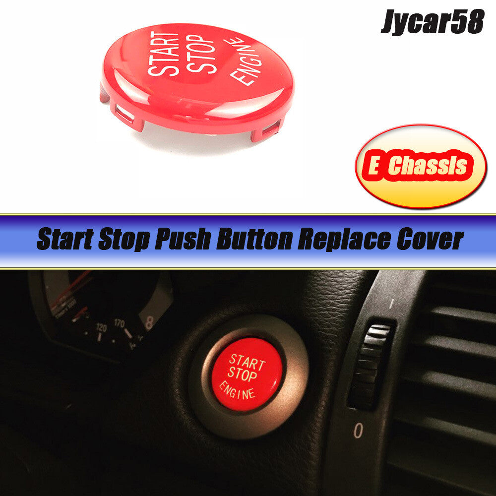 Red Engine Start Stop Push Button Replace Cover for BMW E Chassis 1 3 5 7 Series