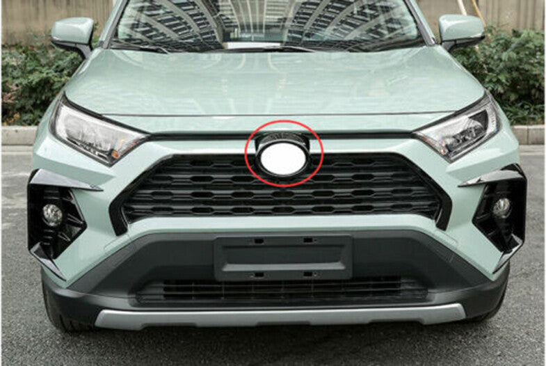 for Toyota RAV4 2019-2022bright black Front grille Emblem Badge Frame Cover Trim