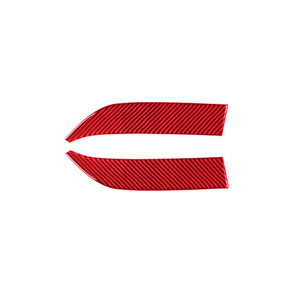 2Pcs Red Carbon Fiber Front Center Net Flying Wing Trim for Honda CR-V 2017-2021