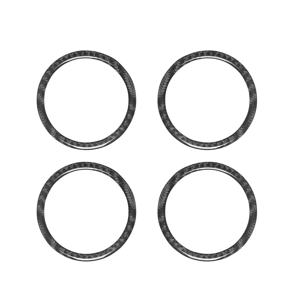8Pcs Carbon Fiber Speaker Ring Cover Trim For Land for Range Rover Sport 2014-2017