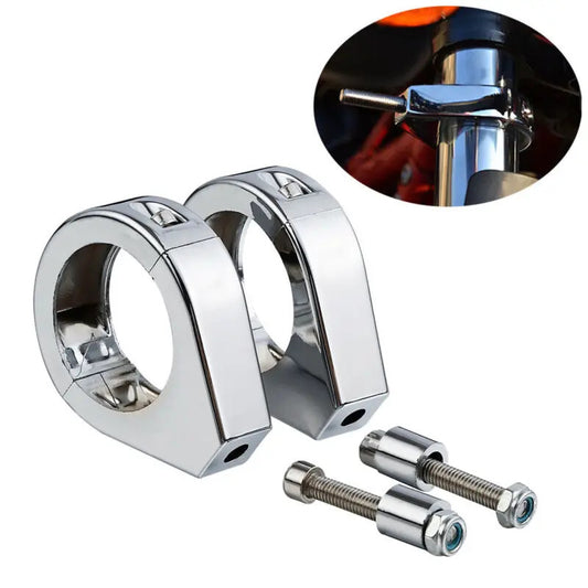 41mm Motorcycle Turn Signal Mount Bracket Fork Relocation Clamps for Dyna Street
