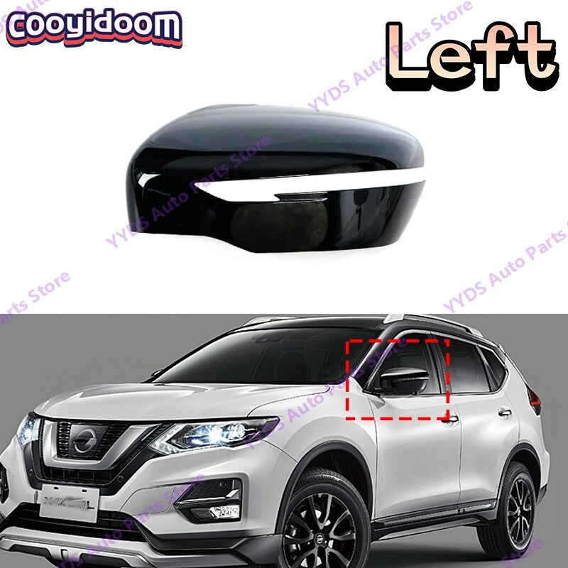 Black exterior rearview mirror caps for Nissan X-Trail T32 2014 - 2020