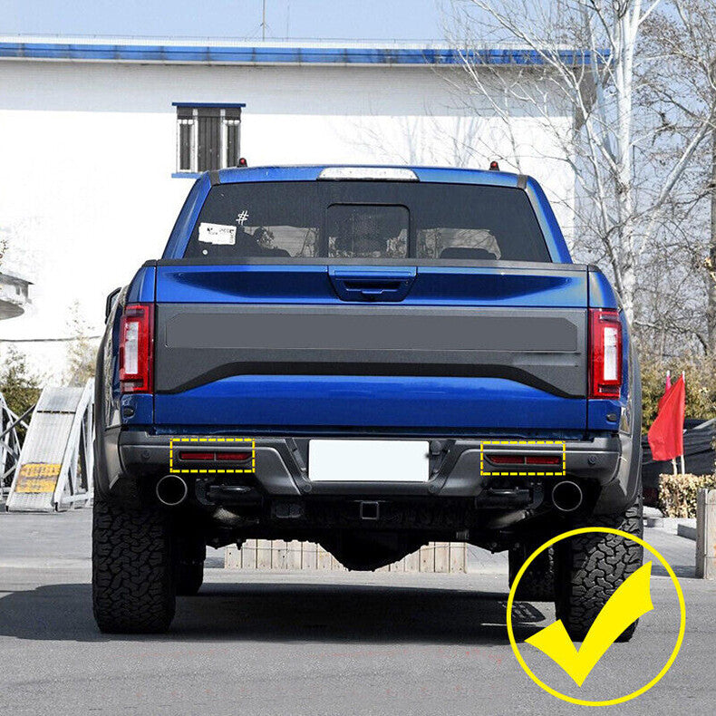 for Ford F150 F-150 2015-2020 Chrome Rear bumper Fog Light Lamp Cover Trim Decor