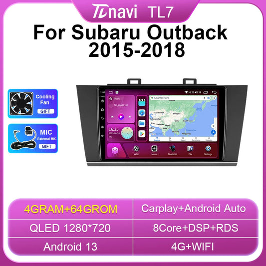 for Subaru Outback Legacy 2015-2018 GPS Android Carplay Car Radio Player Screen