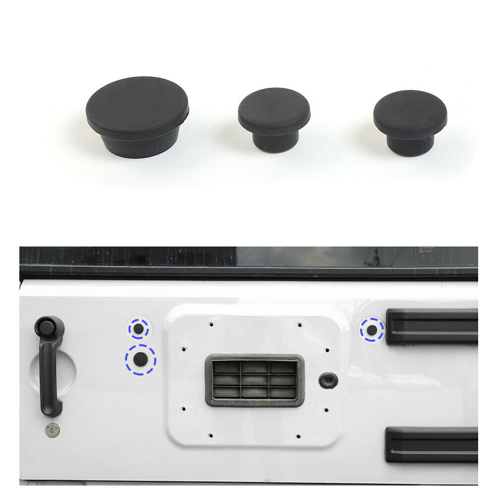 for Jeep for Wrangler JK 2007-17 Tailgate Plug Set Spare Tire Carrier Delete Rubber