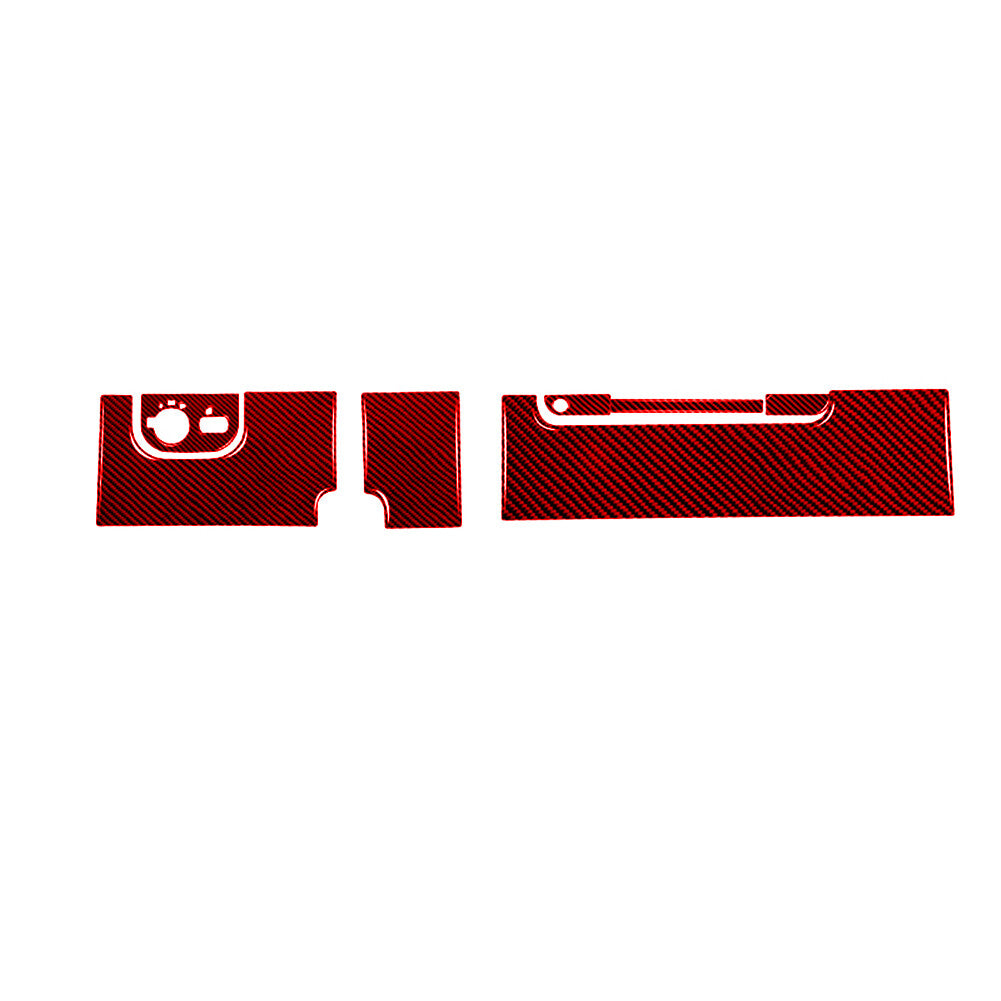7X Red Carbon Fiber Dashboard Console Panel Cover Trim for Audi TT 8N 2001-2006