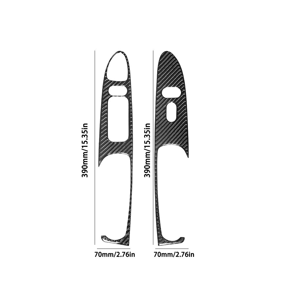 Carbon Fiber Window Lift Switch Cover Trim for Ford for Mustang Convertible 2001-04