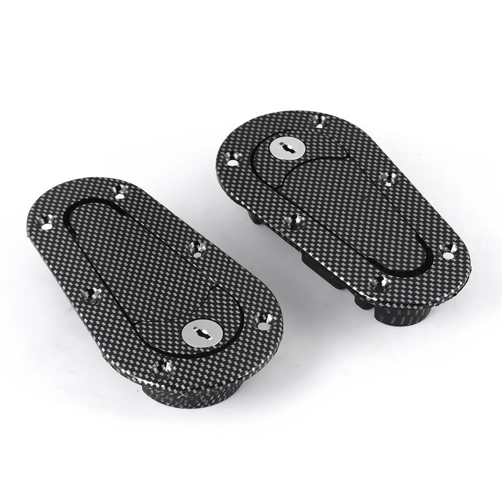 Car Hood Latch Pin Kit Carbon Fiber Style Racing Engine Bonnet Latch Lock Kit
