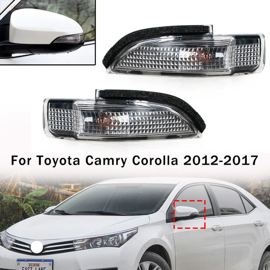 1Pair for Toyota for Camry for Corolla 2012-2017 Car Side Mirror Turn Signal Light Lamps