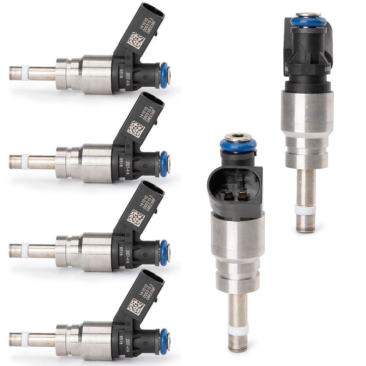 6PCS Fuel Injector 06E906036F Fit for Audi Q5 for A4 for A5 for A6 3.2L V6 2008-11 0261500037 F8