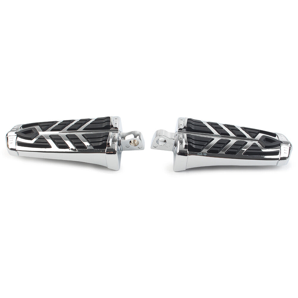 Chrome Motorcycle Foot Pegs Footrests Footpegs 10mm for Harley Davidson