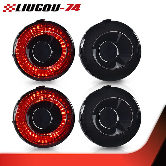 4-piece LED brake light and taillight set suitable for 2005-2013 for Chevrolet for Corvette C6 smoke/red