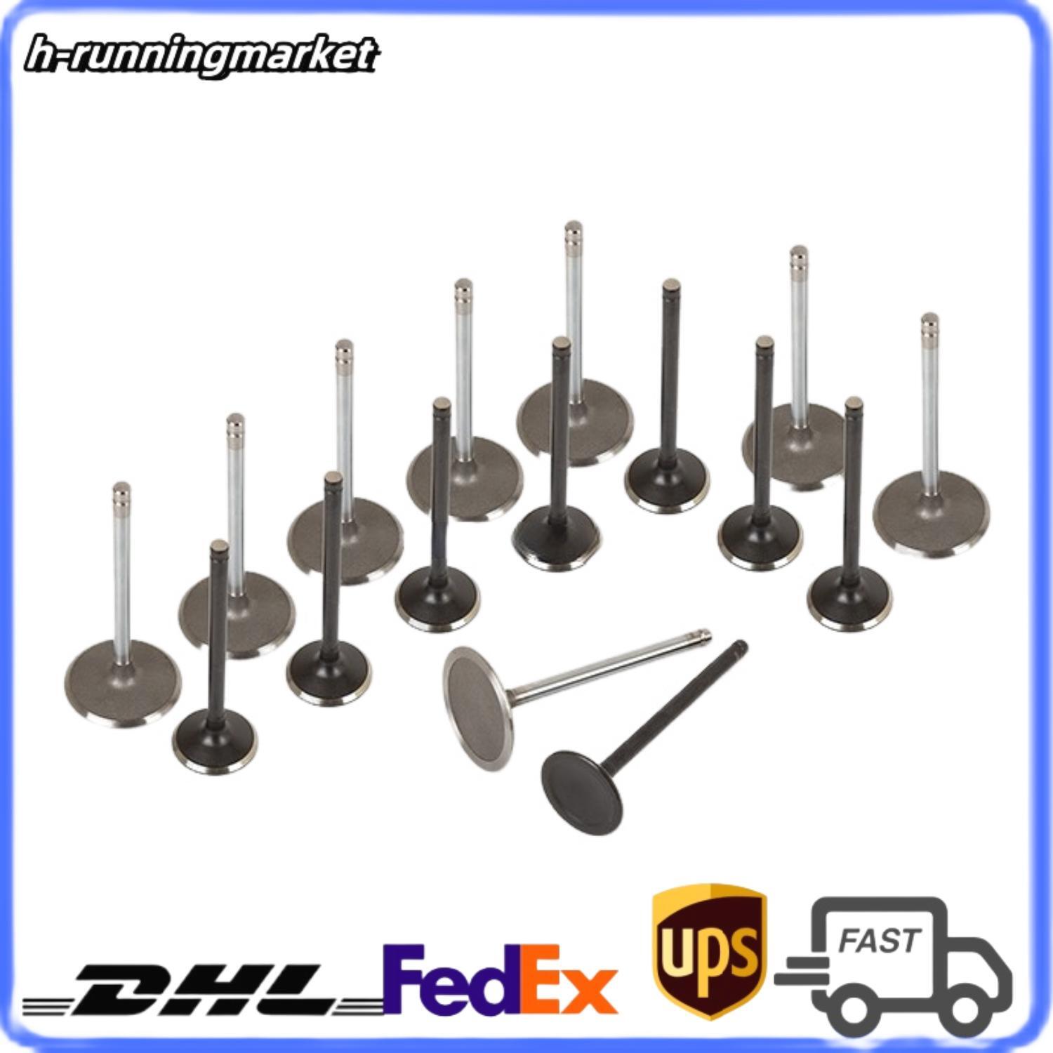 1set Intake and Exhaust Valves For 07-14 for Cadillac for Chevrolet for GMC for Sierra 6.0 6.2L