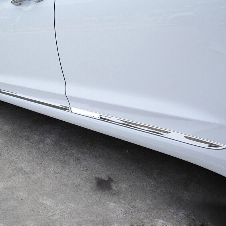4x for Hyundai for Elantra 2017-20 Chrome Steel Door Body Side Cover Strip Trim Kit