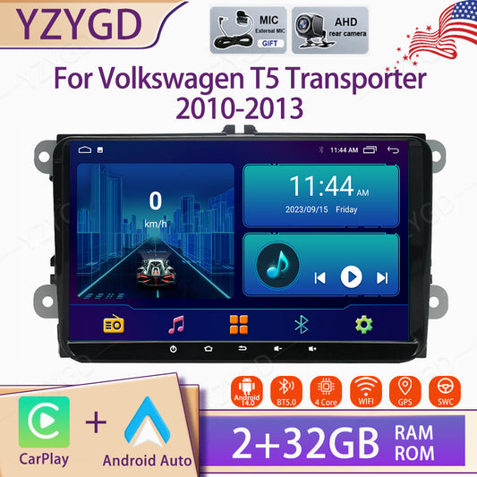 for Volkswagen T5 Transporter 2010-2013 Carplay Car Radio Stereo GPS Navi Screen