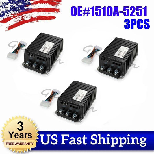 3x 48V Motor Controller 1510-5201 Replace for Curtis 1510A-5251 For Club Car for DS