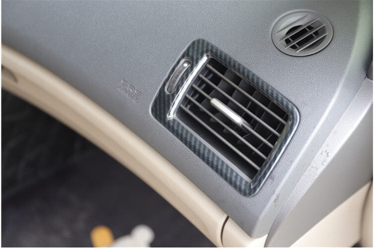 LR AC Air Outlet Vent Cover Trim 2 for Honda for Civic 8th 2006-2011 Carbon Fiber